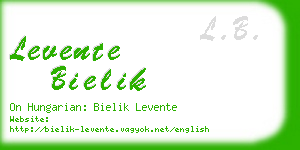 levente bielik business card